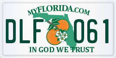 FL license plate DLFO61