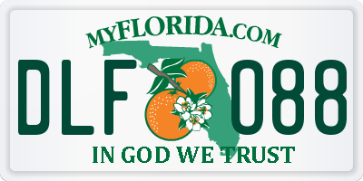 FL license plate DLFO88