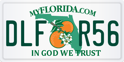 FL license plate DLFR56