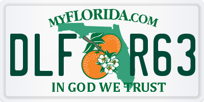 FL license plate DLFR63