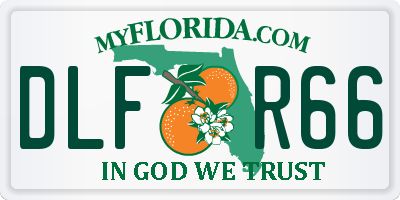 FL license plate DLFR66