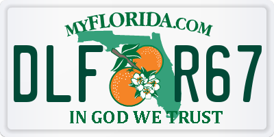 FL license plate DLFR67