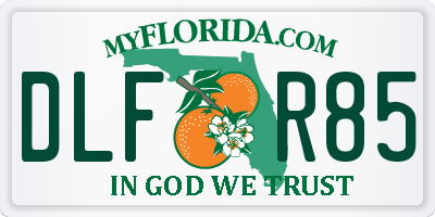 FL license plate DLFR85