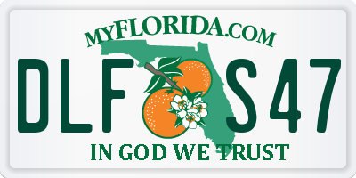 FL license plate DLFS47