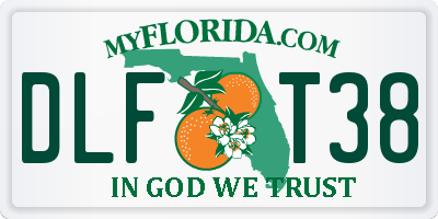 FL license plate DLFT38