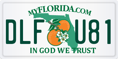 FL license plate DLFU81