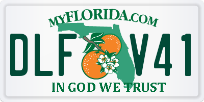 FL license plate DLFV41