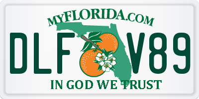 FL license plate DLFV89