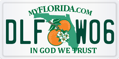 FL license plate DLFW06