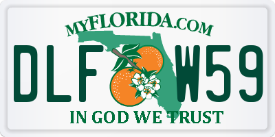 FL license plate DLFW59