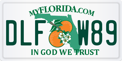 FL license plate DLFW89
