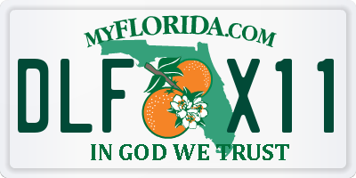 FL license plate DLFX11