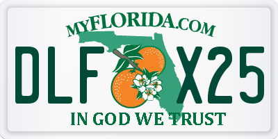 FL license plate DLFX25