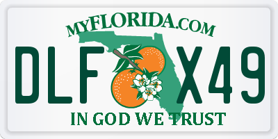 FL license plate DLFX49