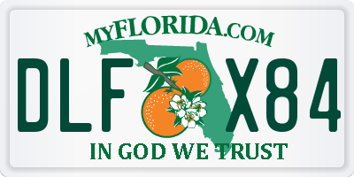 FL license plate DLFX84