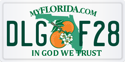 FL license plate DLGF28