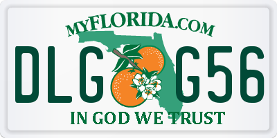 FL license plate DLGG56