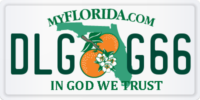 FL license plate DLGG66