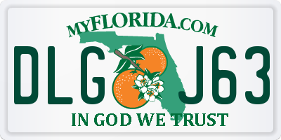 FL license plate DLGJ63