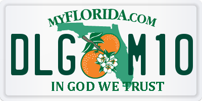 FL license plate DLGM10