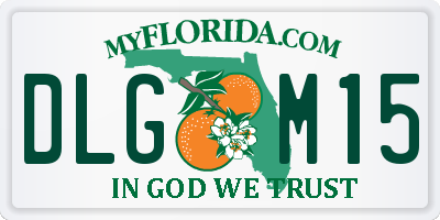 FL license plate DLGM15
