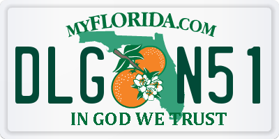 FL license plate DLGN51