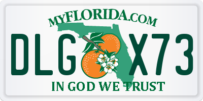 FL license plate DLGX73