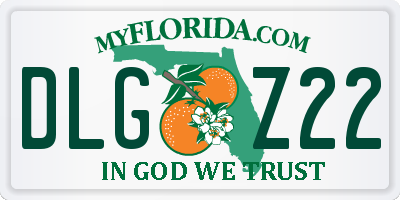 FL license plate DLGZ22
