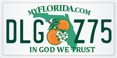 FL license plate DLGZ75