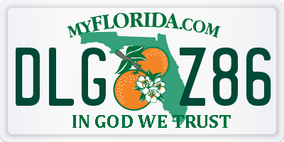 FL license plate DLGZ86