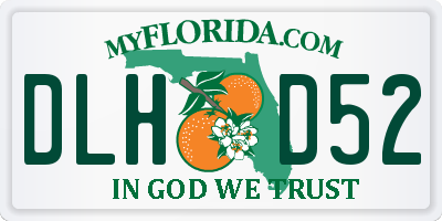 FL license plate DLHD52