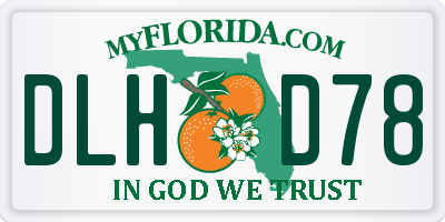 FL license plate DLHD78