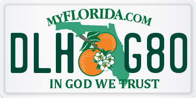 FL license plate DLHG80