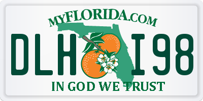 FL license plate DLHI98