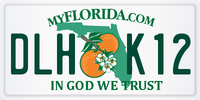 FL license plate DLHK12