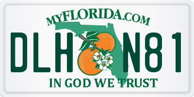 FL license plate DLHN81