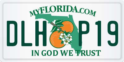 FL license plate DLHP19