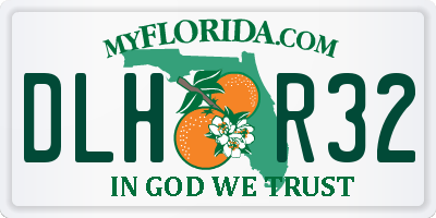 FL license plate DLHR32