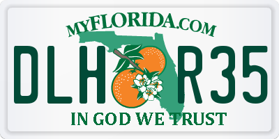 FL license plate DLHR35