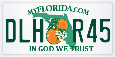 FL license plate DLHR45