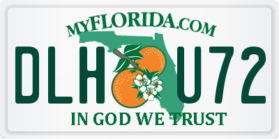 FL license plate DLHU72
