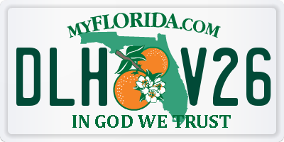 FL license plate DLHV26