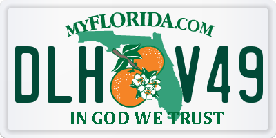 FL license plate DLHV49