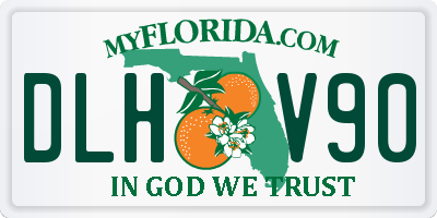 FL license plate DLHV90