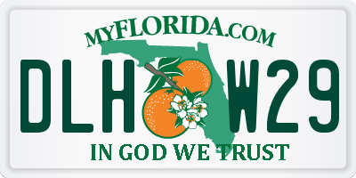 FL license plate DLHW29