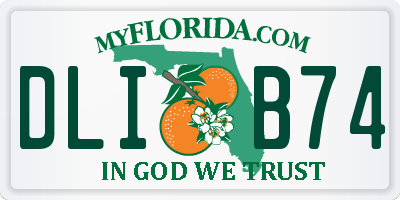 FL license plate DLIB74