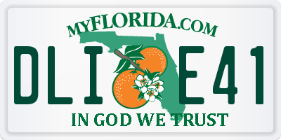 FL license plate DLIE41