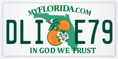 FL license plate DLIE79