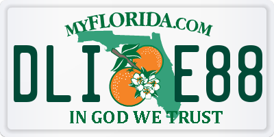 FL license plate DLIE88