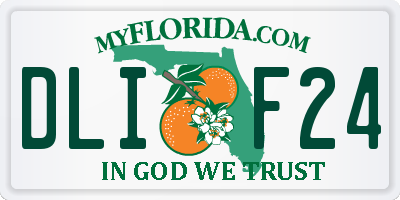 FL license plate DLIF24
